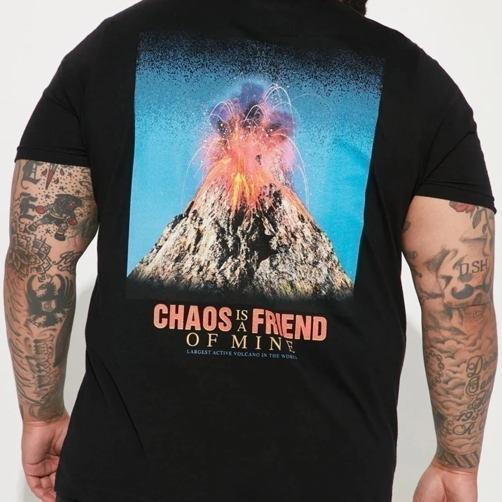 Chaos is a friend short sleeve tee – Black